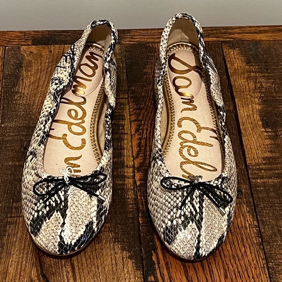 New w/ box! Sam Edelman Felicia Snakeskin ballet flats Size 7 - Picture 3 of 6
